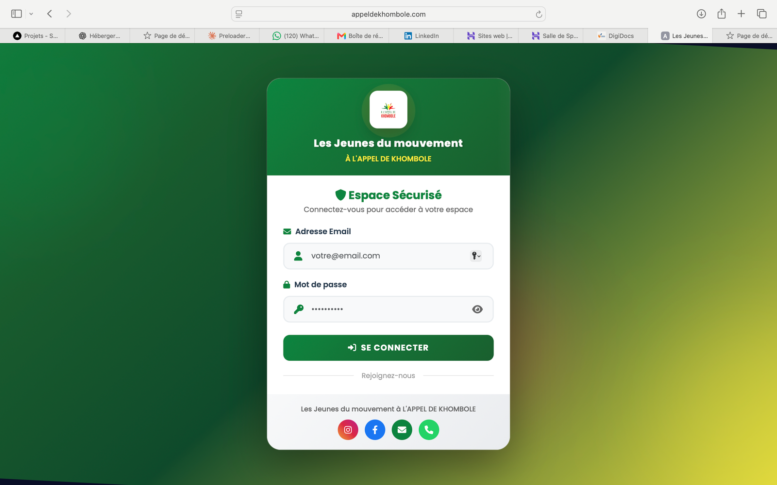 À l'Appel de Khombole - Gestion des Membres