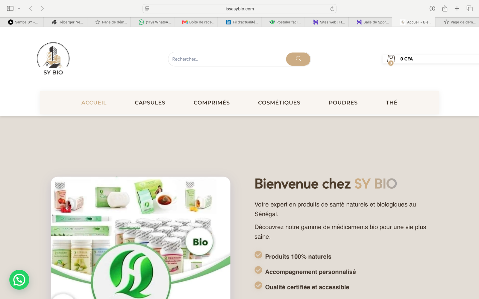 SY BIO - Boutique en Ligne de Produits Naturels